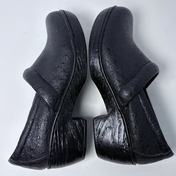 B.O.C. BORN NADIYYA Women's Black Ostrich Print Comfort Clog US 8M Boho, Casual - Picture 8 of 11